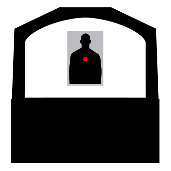 Illustration showing 3 MOA at 100 yards