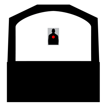 Illustration showing 3 MOA at 200 yards